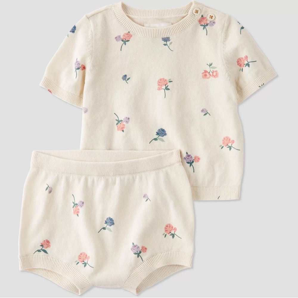 Little Planet by carters floral organic cotton play set